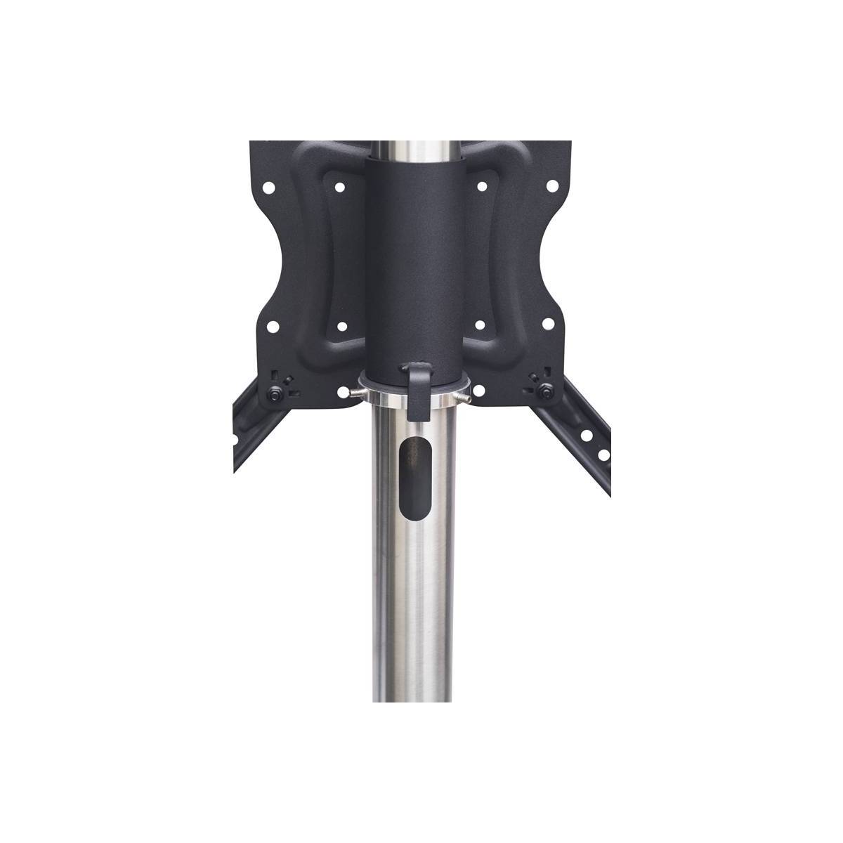 Sinox TV Stand with Wheels and Swivel Top, Silver Alu 26"-55"