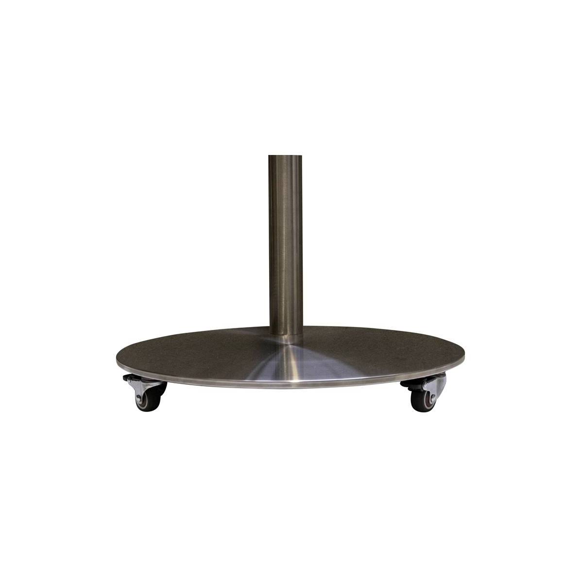 Sinox TV Stand with Wheels and Swivel Top, Silver Alu 26"-55"