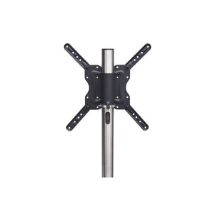 Sinox TV Stand with Wheels and Swivel Top, Silver Alu 26"-55"