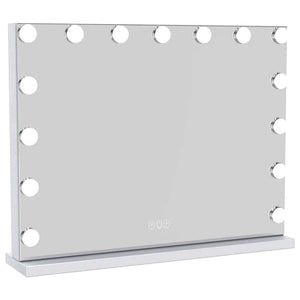 Uniq XL Hollywood Vanity Mirror with 15 LED Bulbs and Touch Function, White