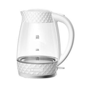 Cordless kettle Eldom C480B, 1.7 l, transparent/white