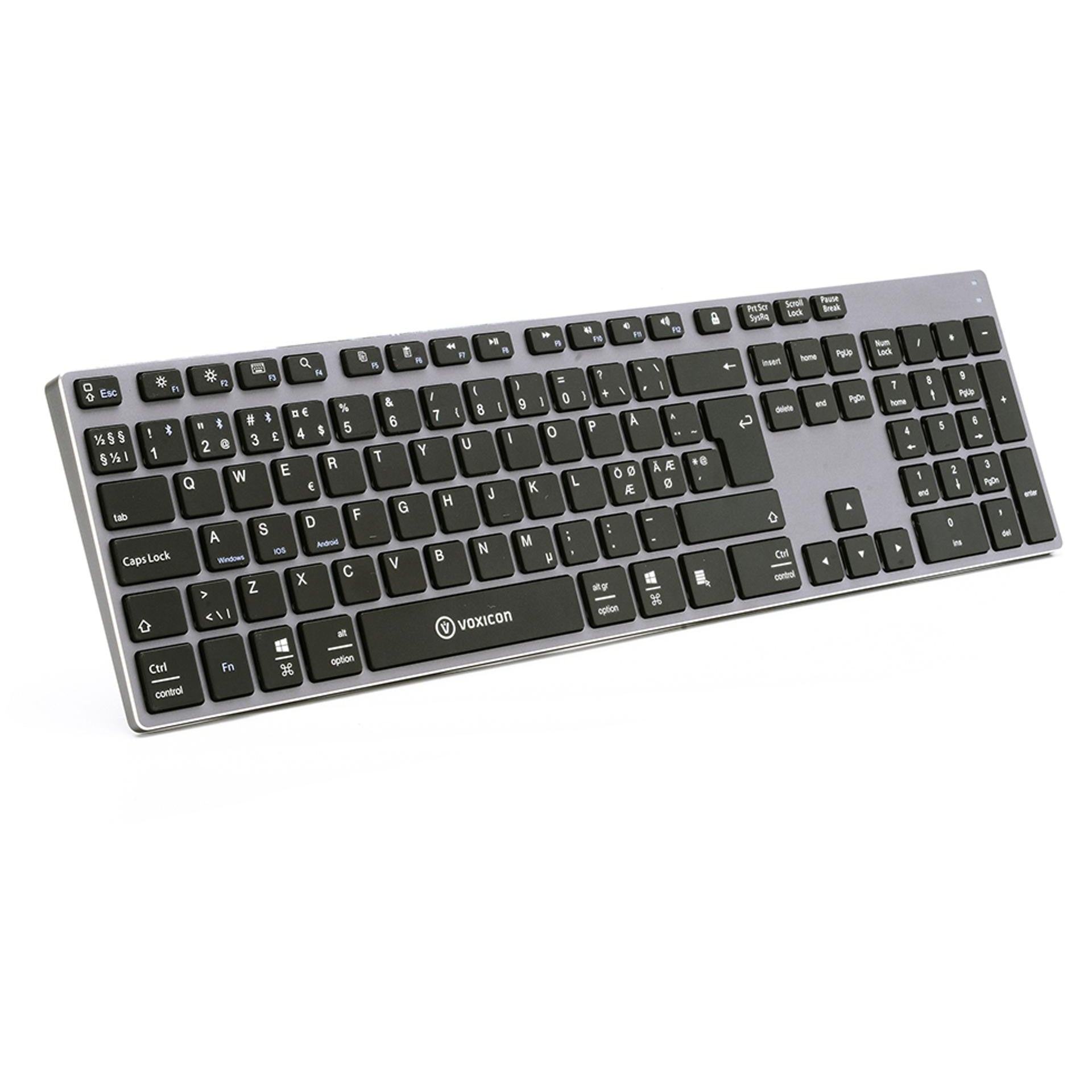 Voxicon 290 Wireless QWERTY Keyboard, Black / Silver