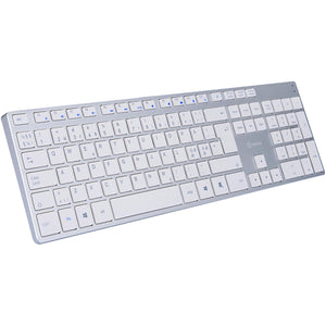 Voxicon Slim Metal Keyboard 290, White